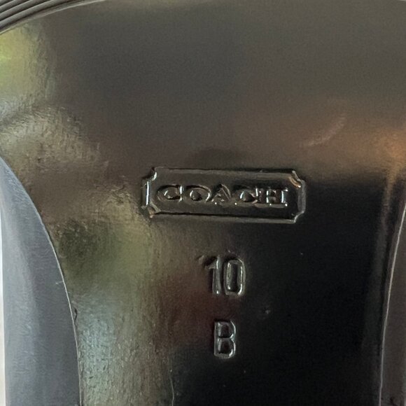 Coach Coty Boots, Black Leather Back Laces, Mid-Calf Size 10, Made in Italy EC - Picture 10 of 11